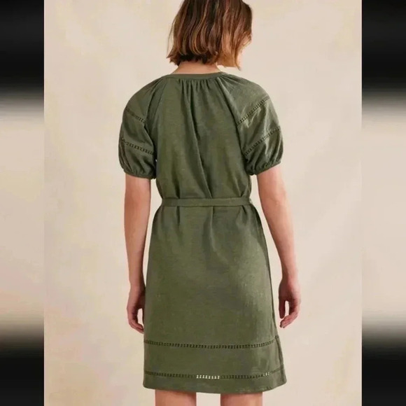 Boden Olive Midi Dress with Belt - Picture 5 of 8